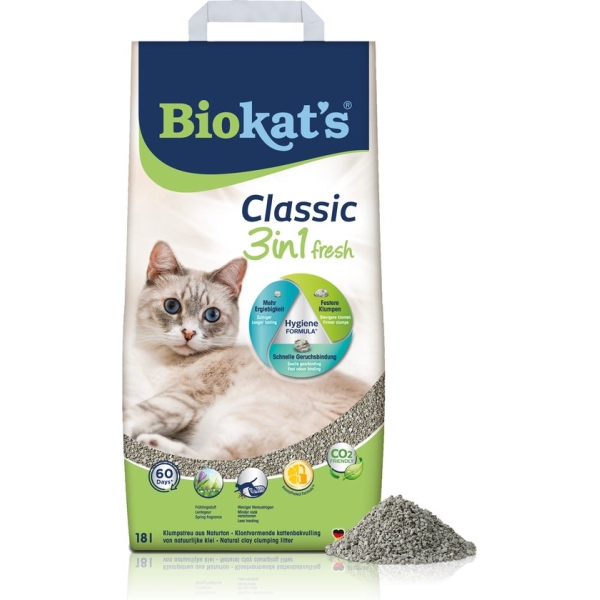 Biokat 3in1 Fresh kattenbakvulling.