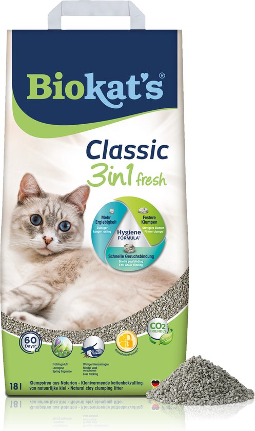 Biokat 3in1 Fresh kattenbakvulling.